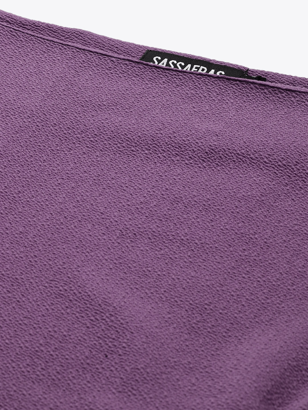 Women Lavender Belted Drop Shoulder Midi Dress