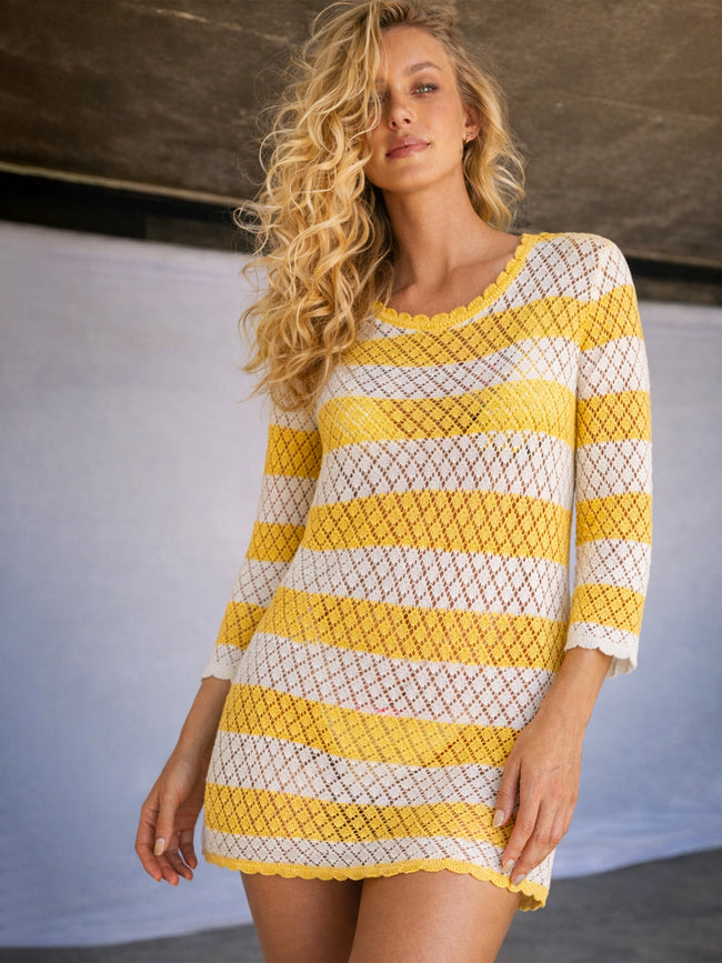 crochet short beach dress Coral Beach Club Bermuda Matchbook