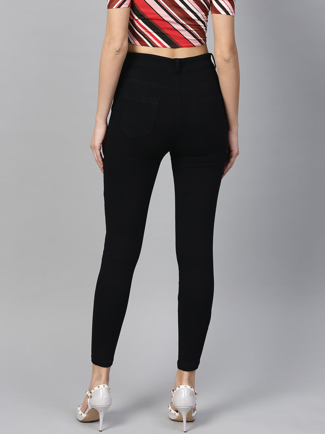 Women Black Cropped Jeans