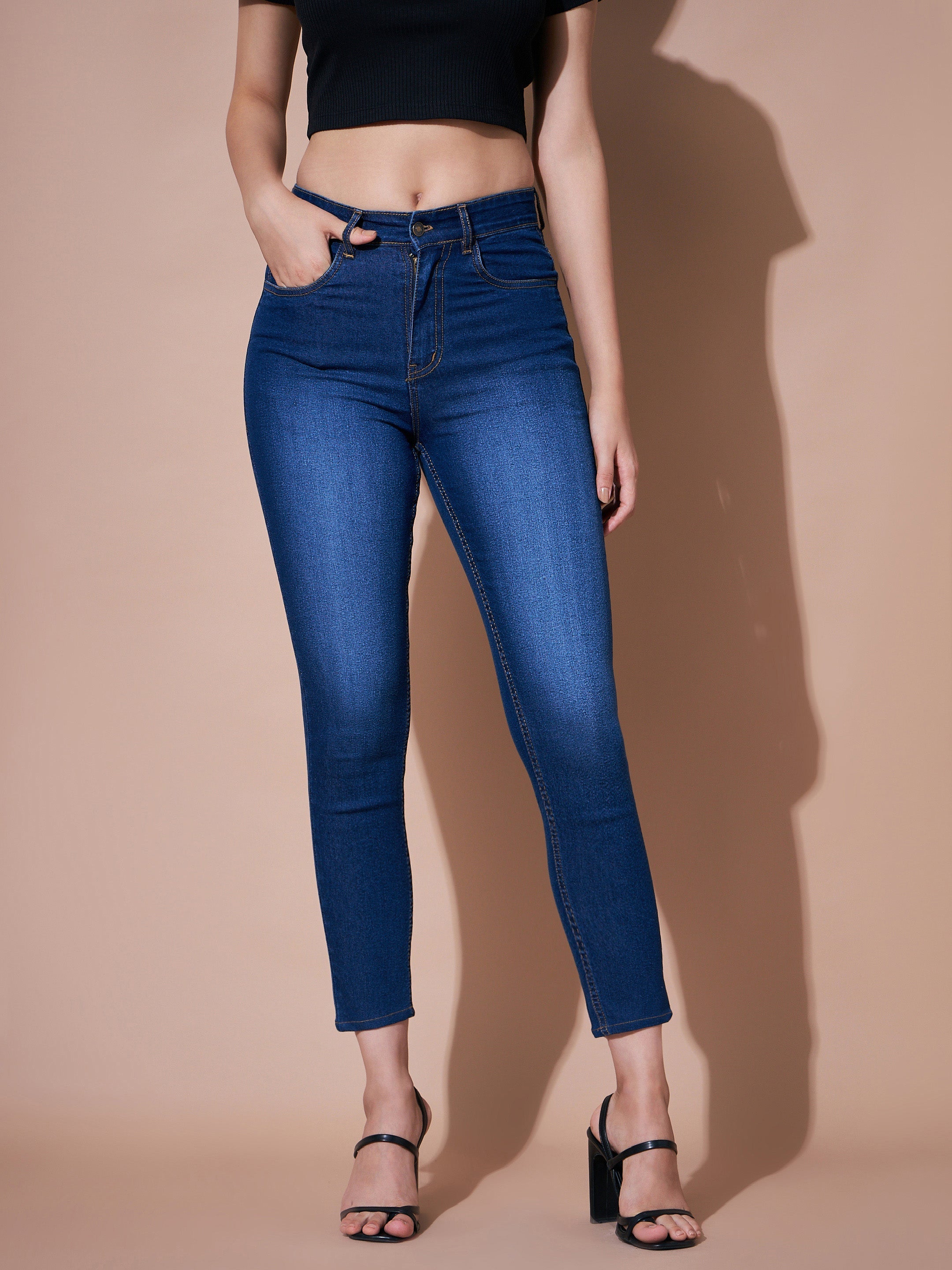 Navy Denim Premium Relax Jeans-SASSAFRAS BASICS