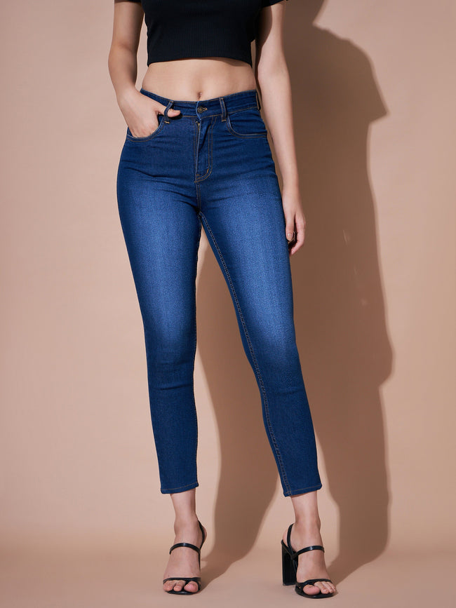 Navy Denim Premium Relax Jeans-SASSAFRAS BASICS