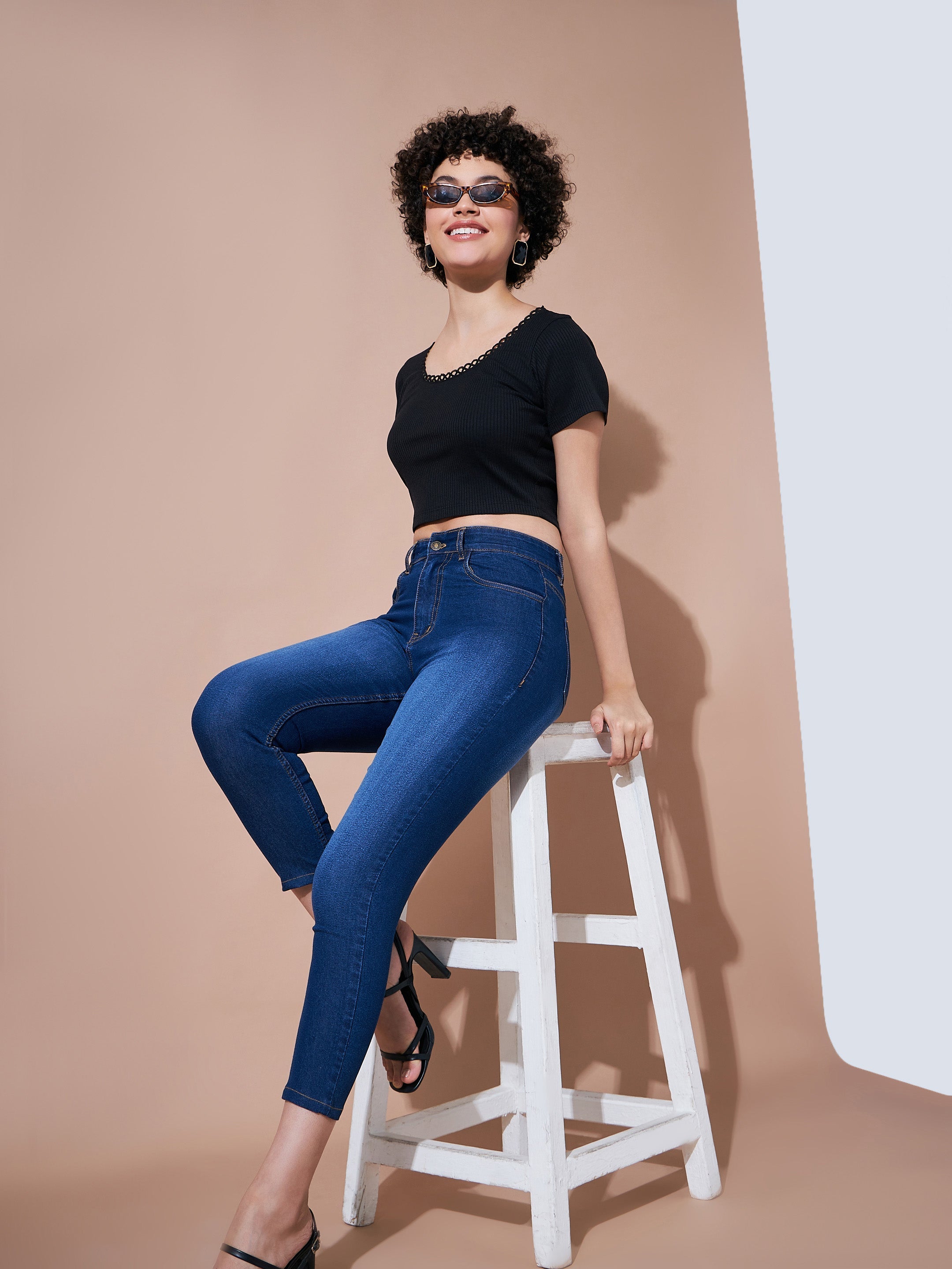 Navy Denim Premium Relax Jeans-SASSAFRAS BASICS