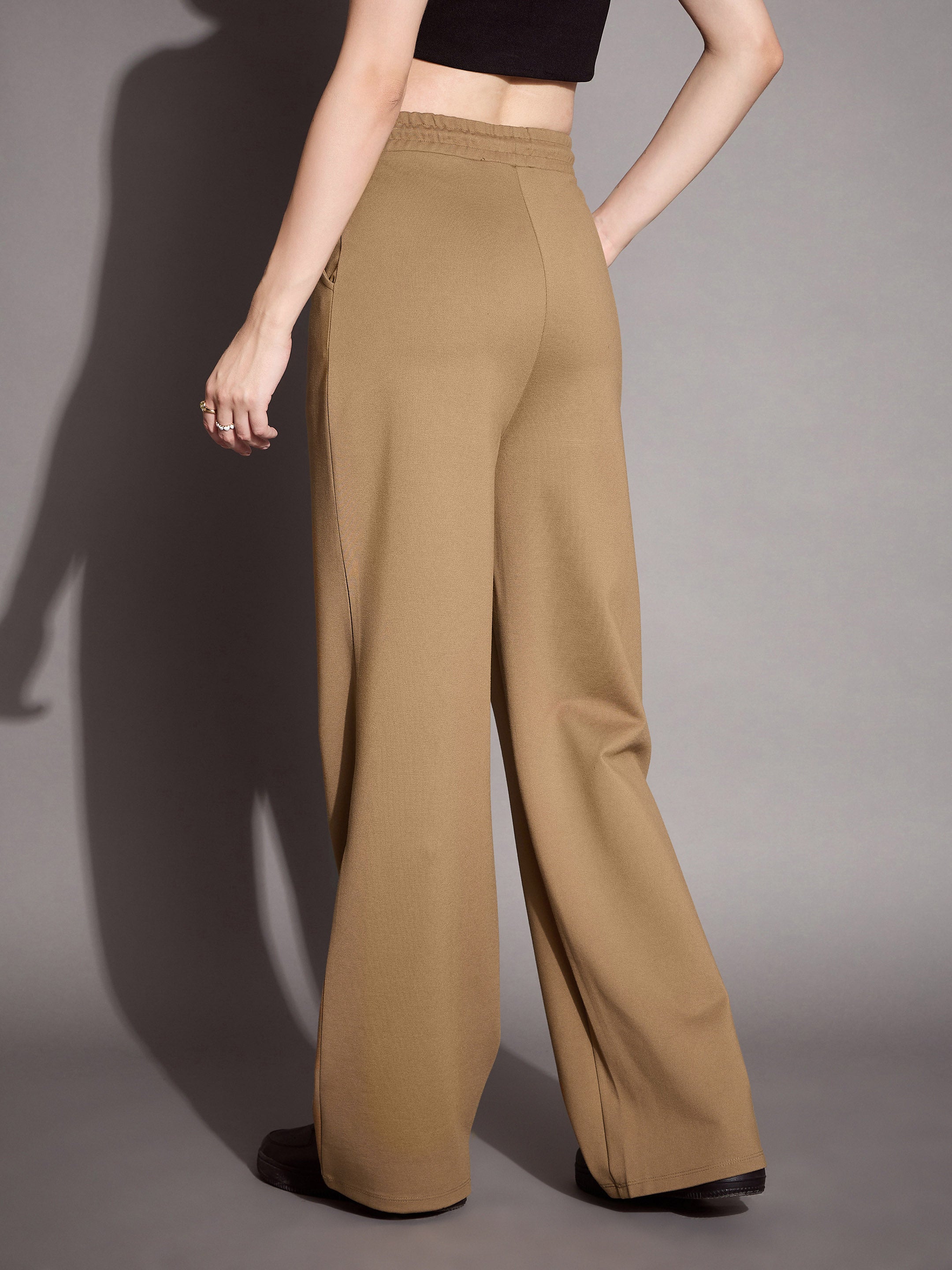 Women Brown Relaxed Fit Track Pants