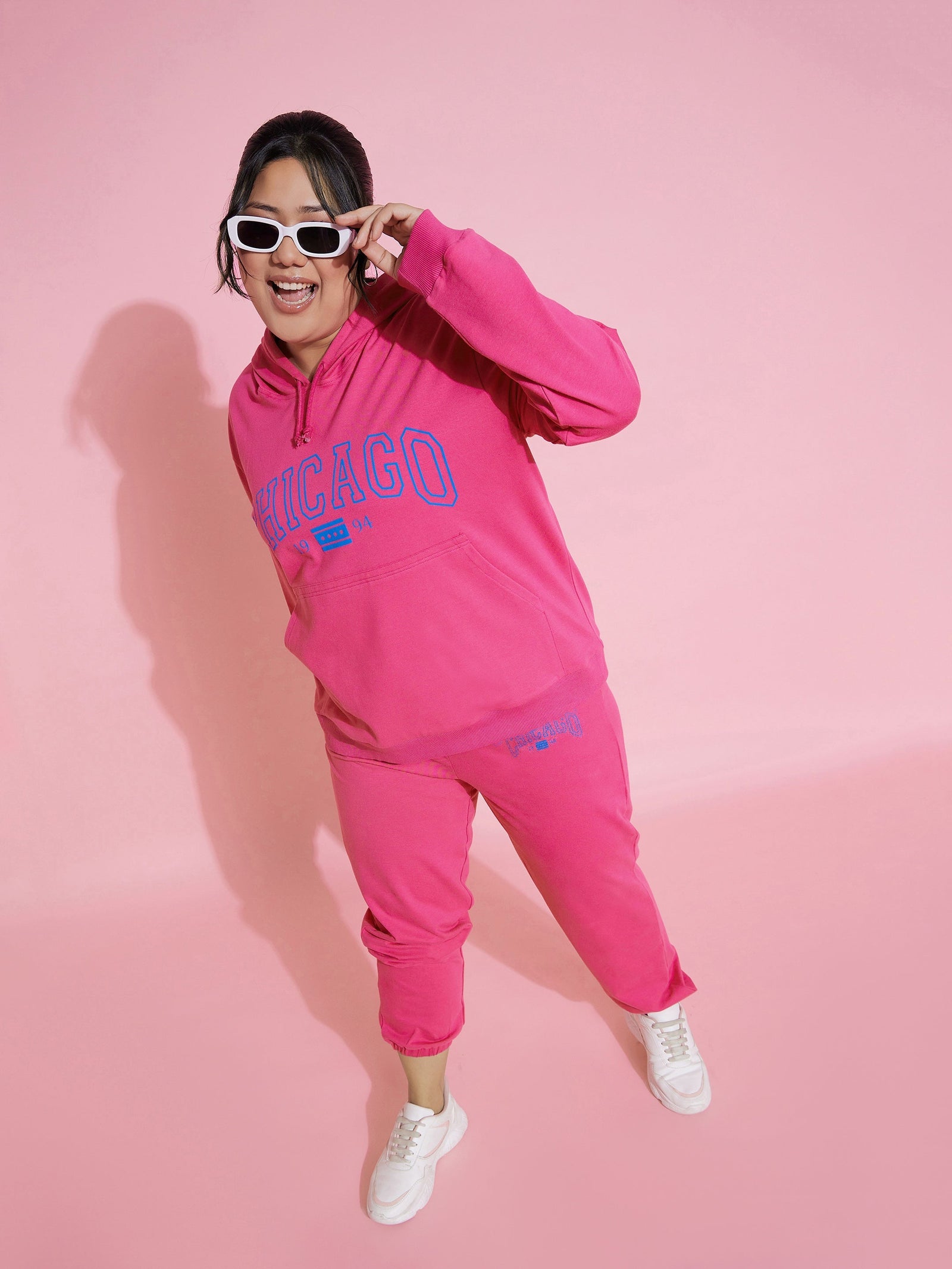 Women Pink Chicago Fleece Joggers