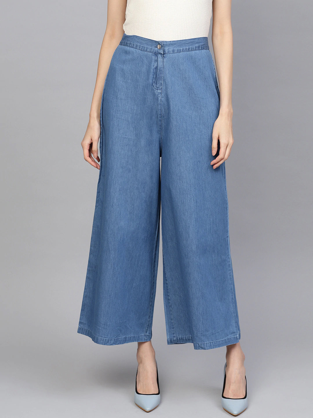 Women Blue Denim Pants