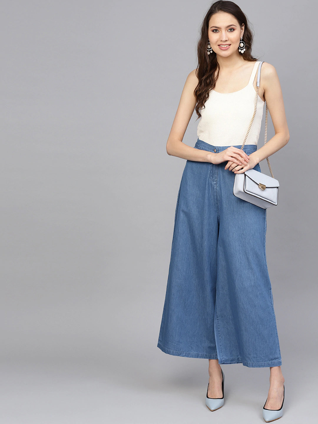 Women Blue Denim Pants