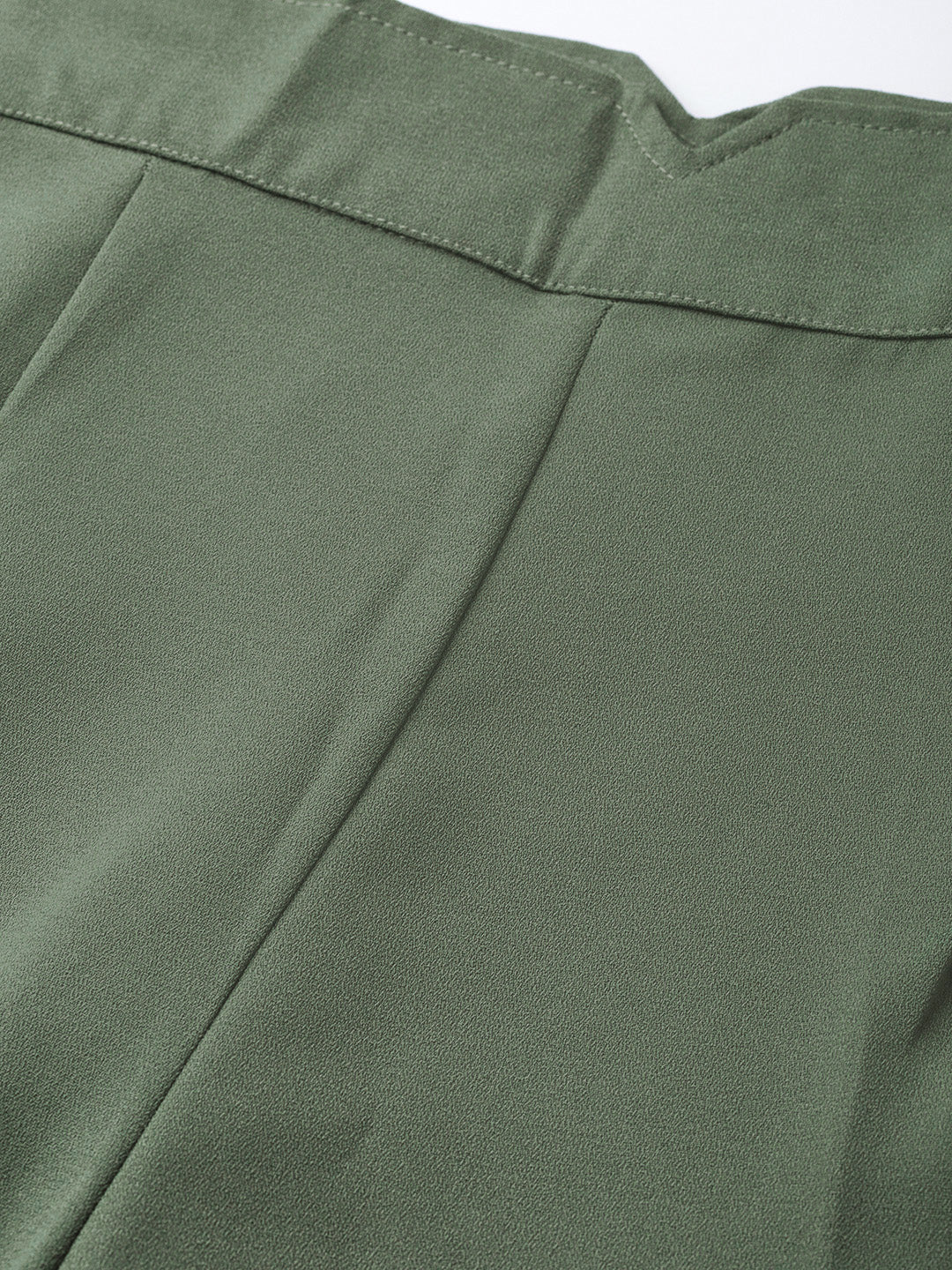 Women Olive Side Zipper Pant