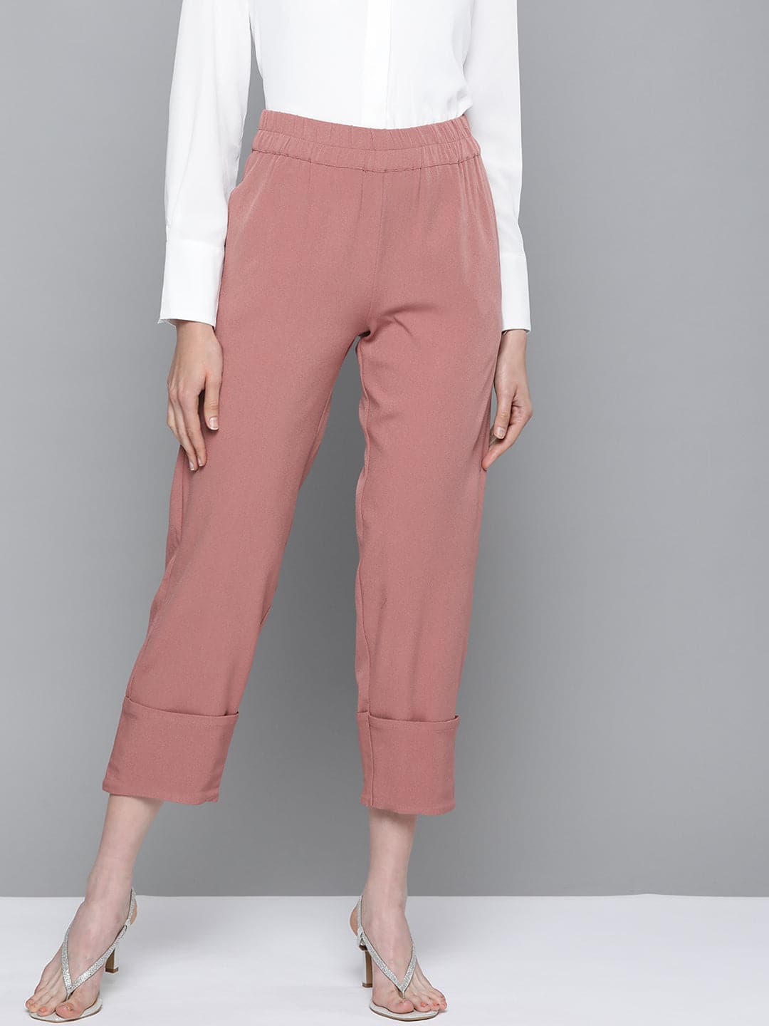 Pink Roll Up Pants