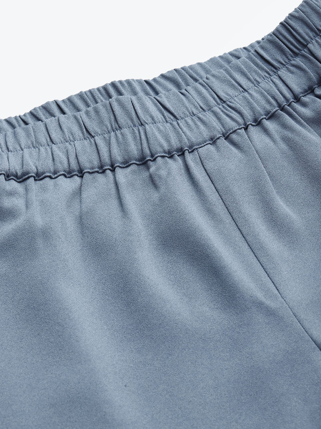 Women Blue Roll Up Pants