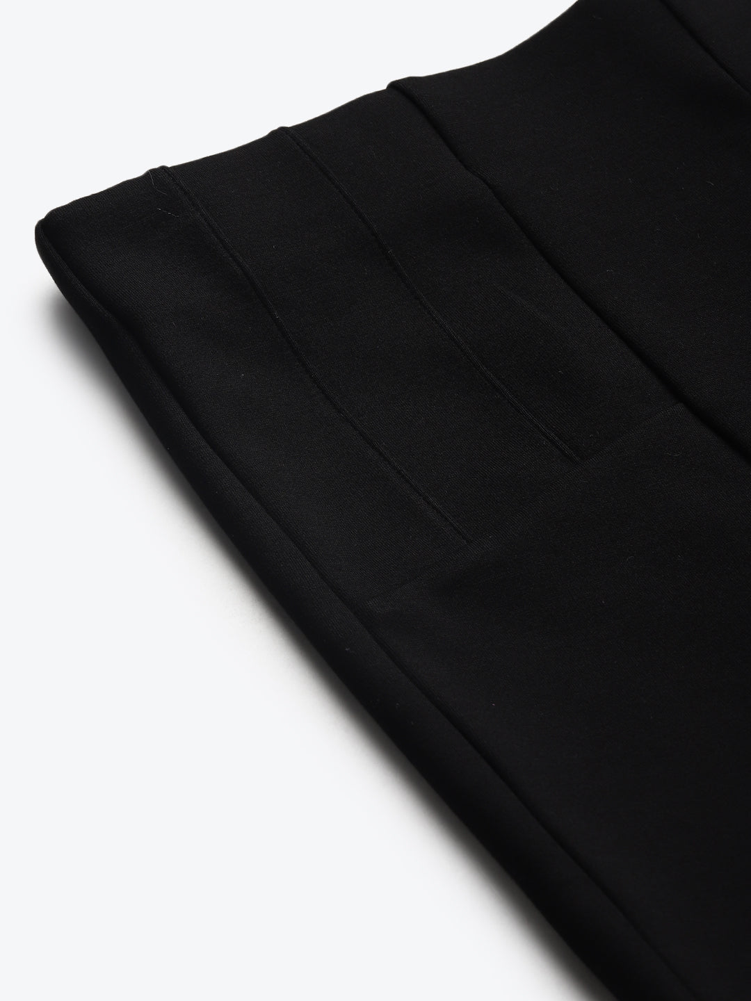 Women Black Back Zipper High Waist Jeggings