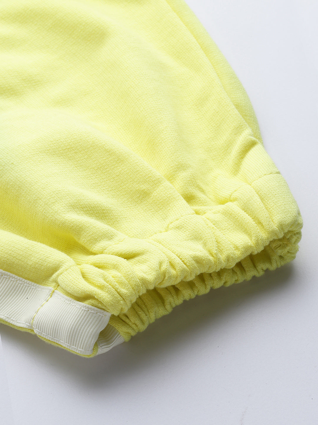 Women Yellow Double Side Tape Joggers