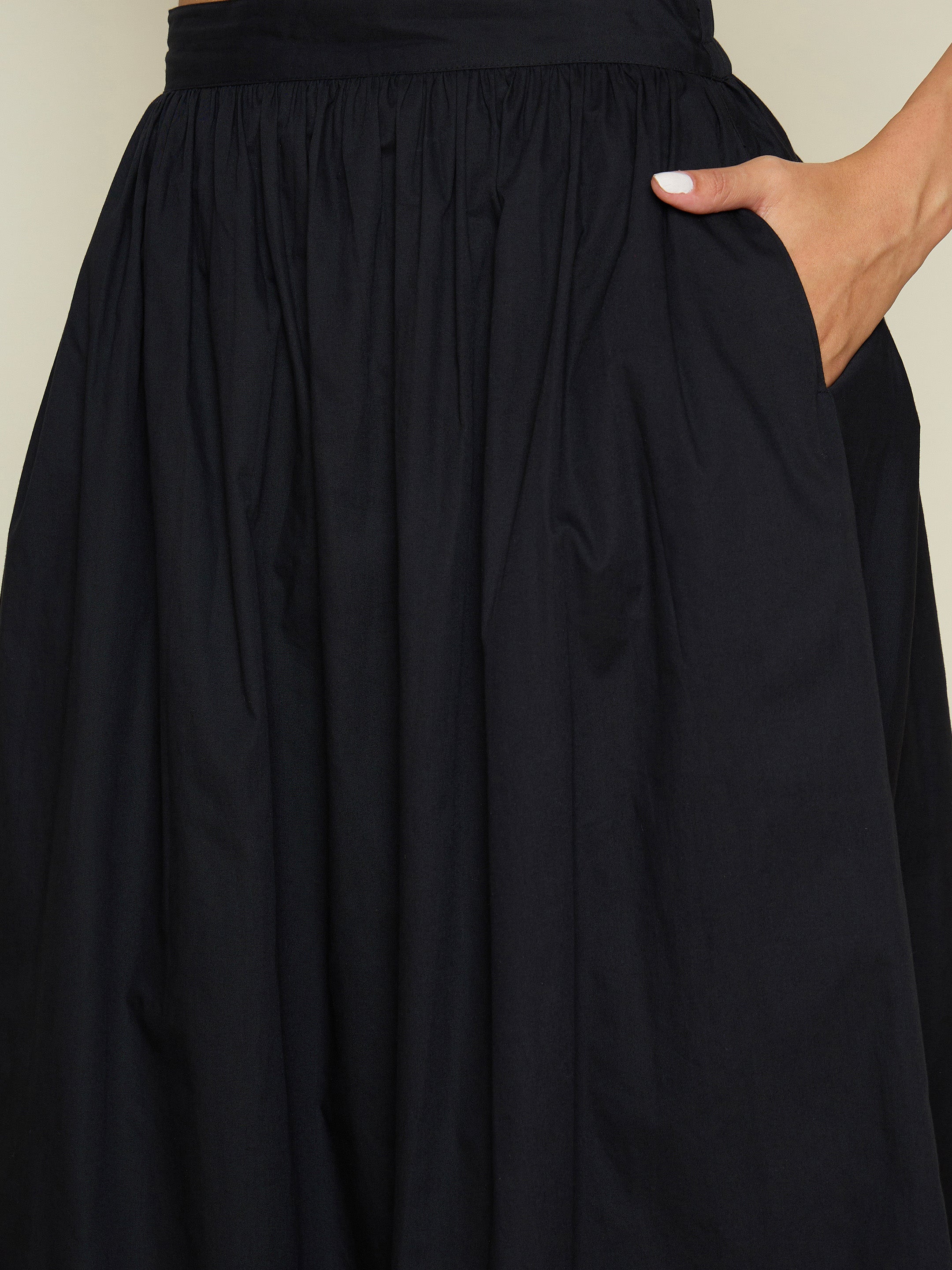 Women Black Foil Printed Blazer With Gathered Skirt