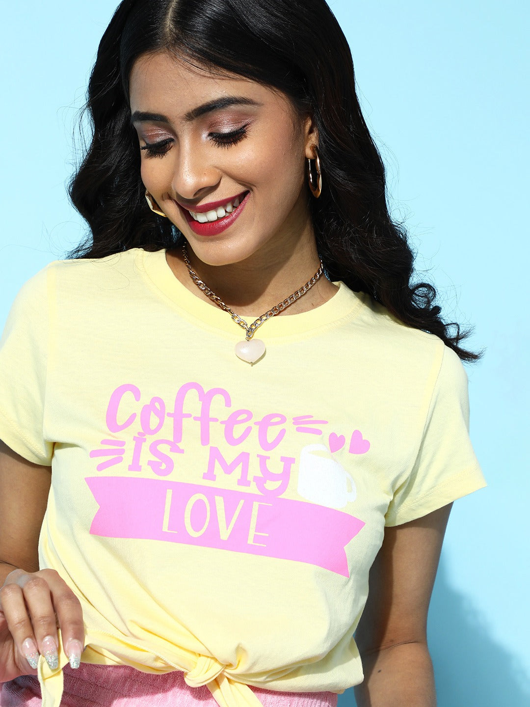 Women Yellow Coffee Is My Love