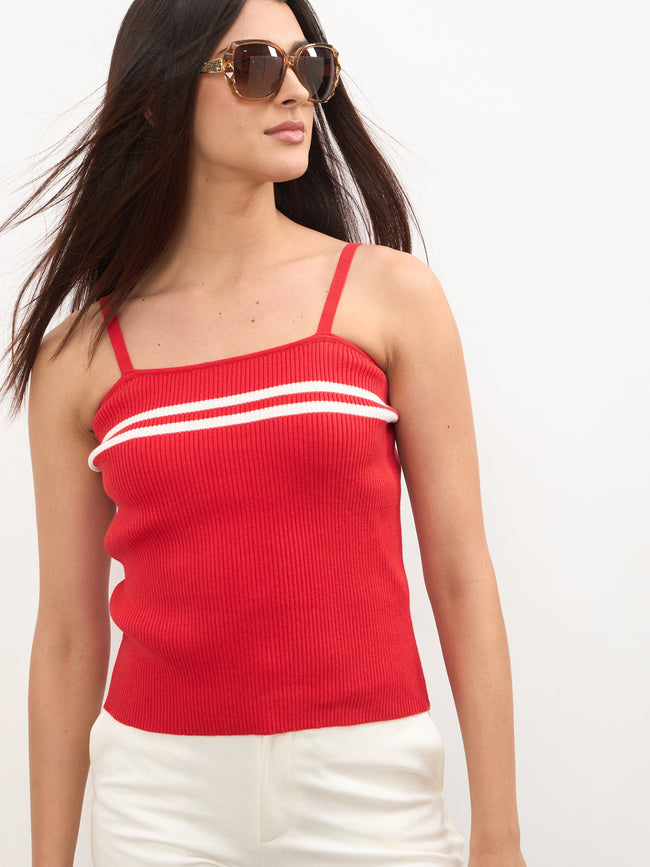 Women Red Strappy Regular Top