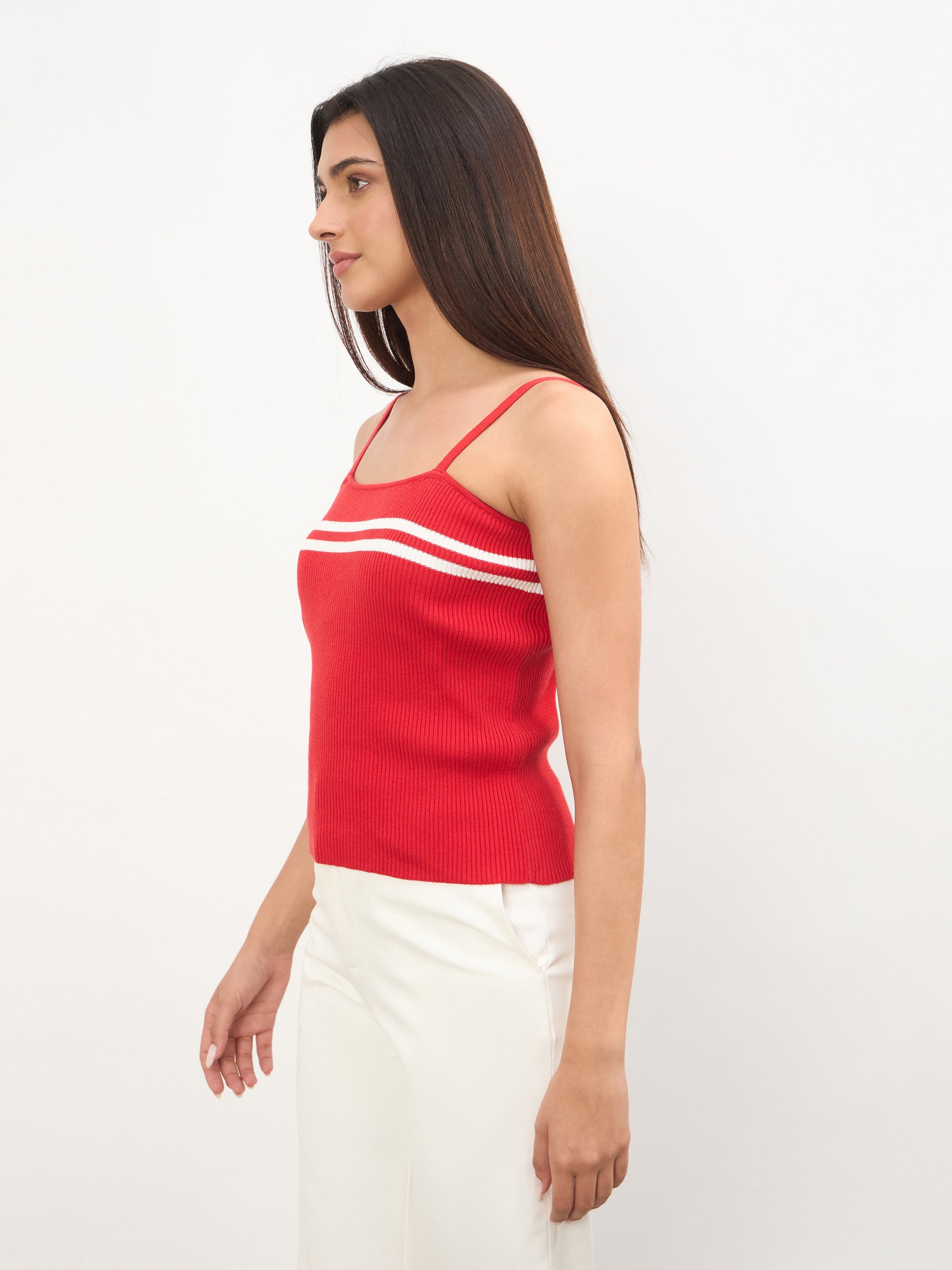 Women Red Strappy Regular Top