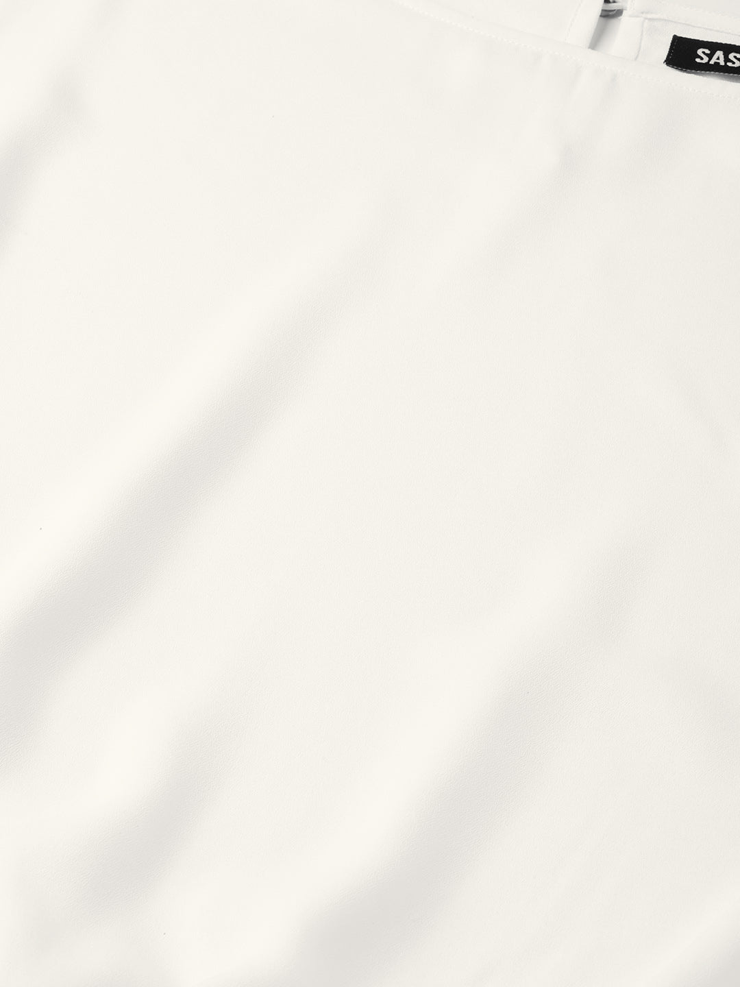 Women Off-White Sleeve Tie-Up Crop Top