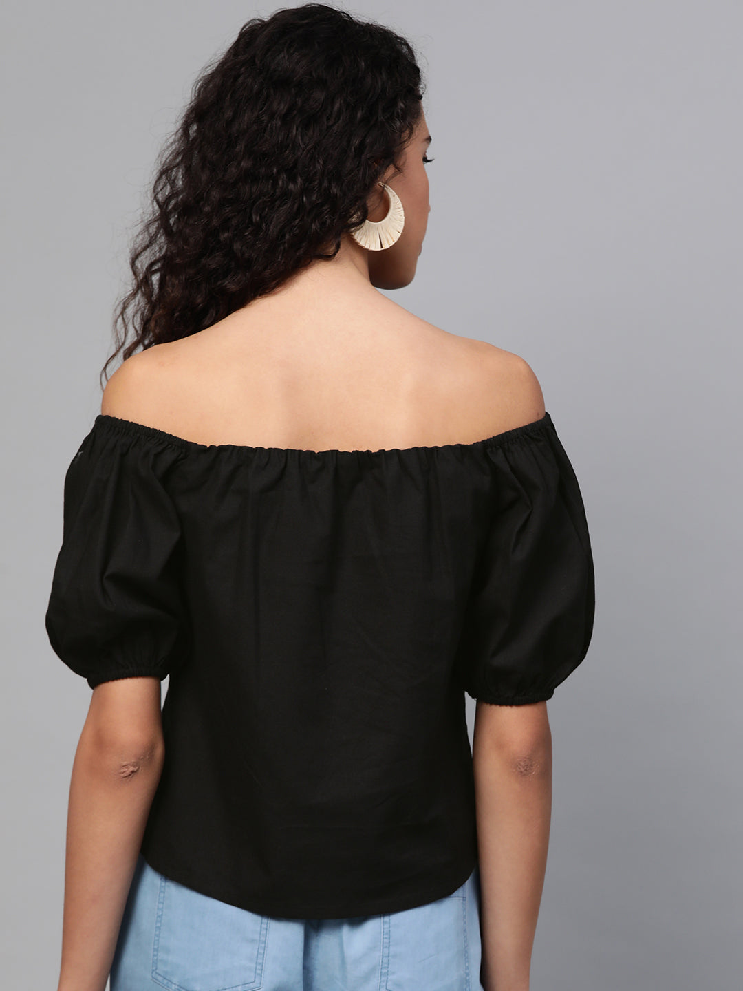 Women Black Off Shoulder Top