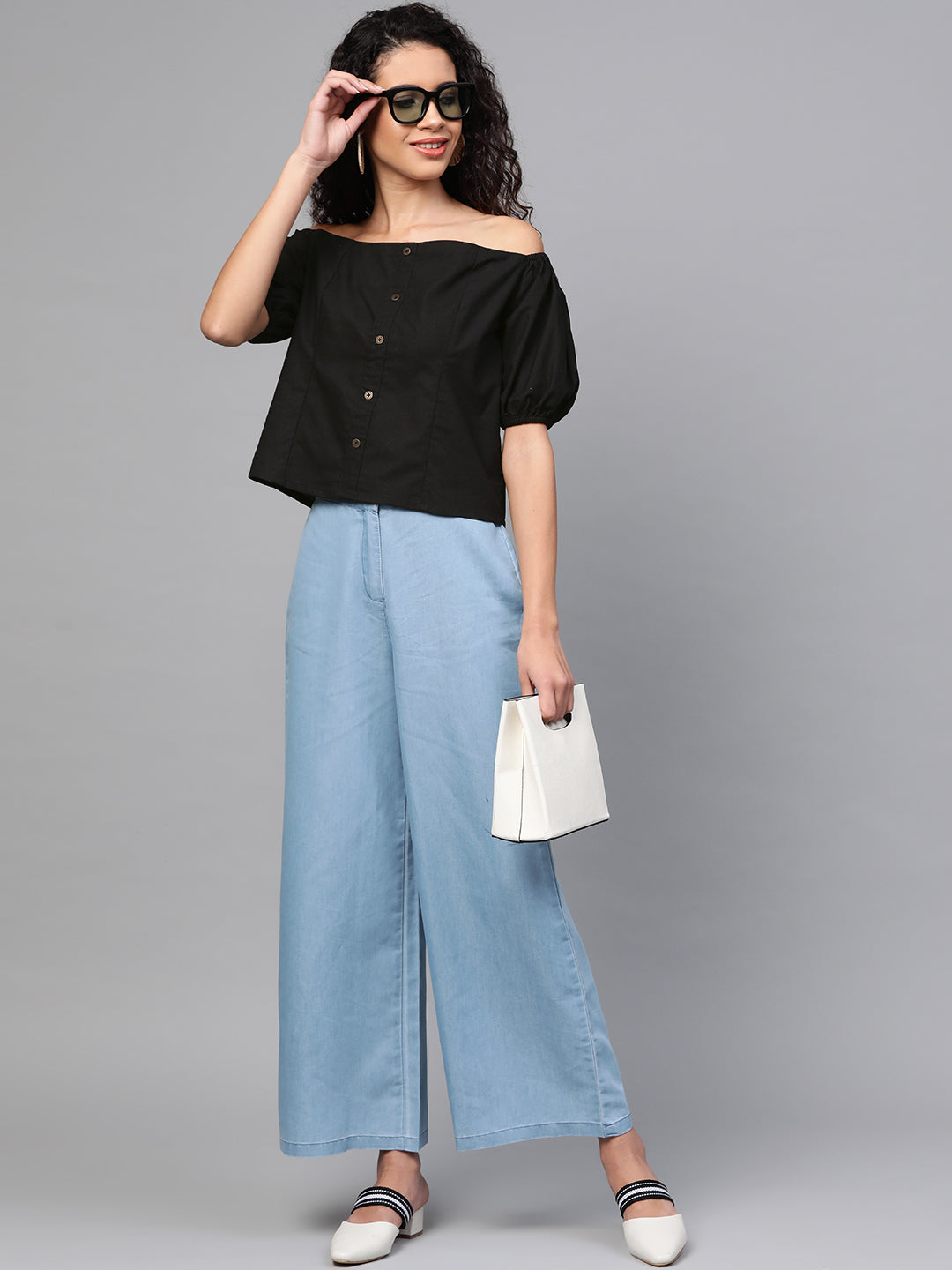 Women Black Off Shoulder Top