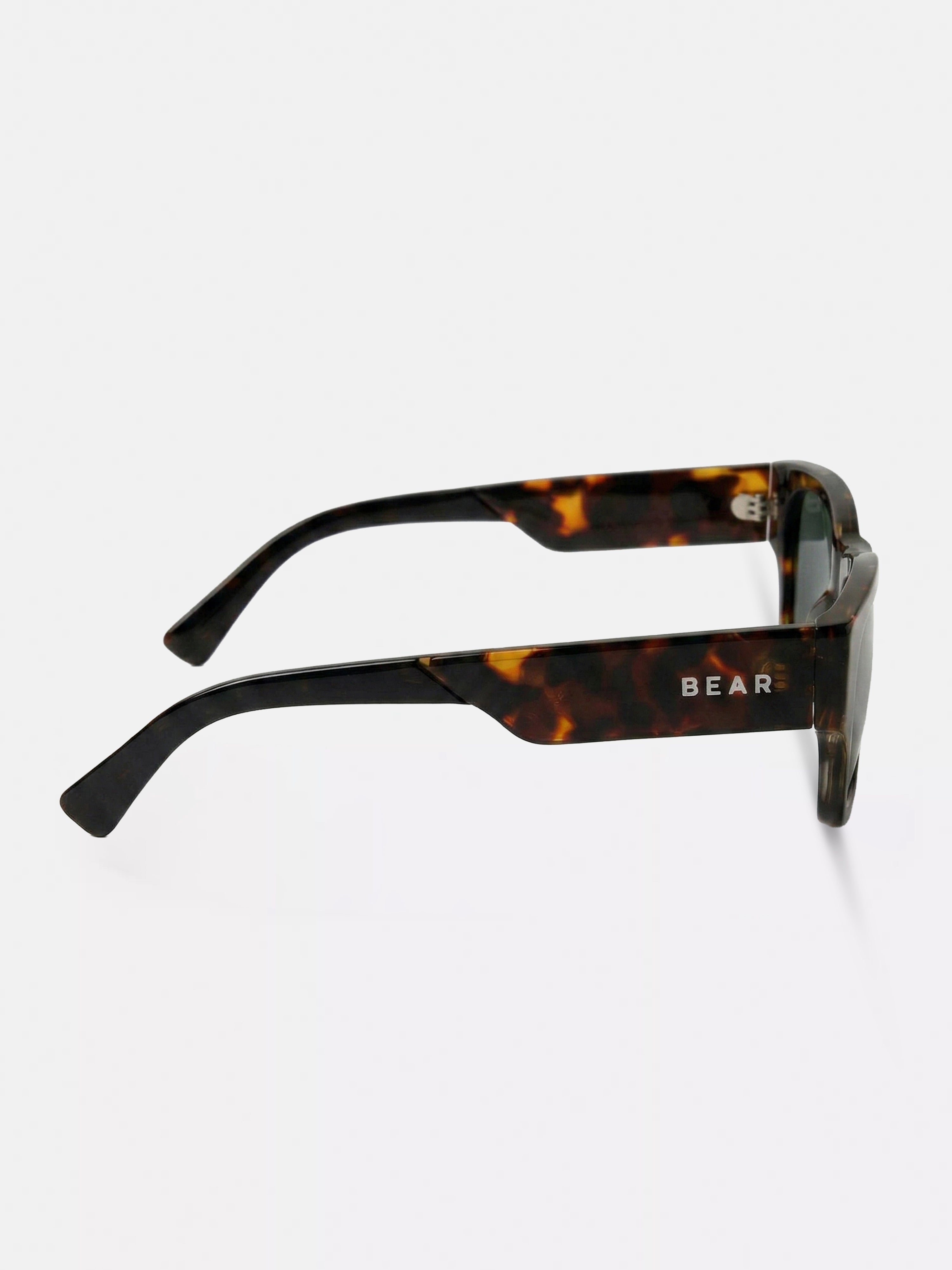 Men Tortoiseshell Chunky Rectangular Sunglasses with Smoke Black Tinted Lenses
