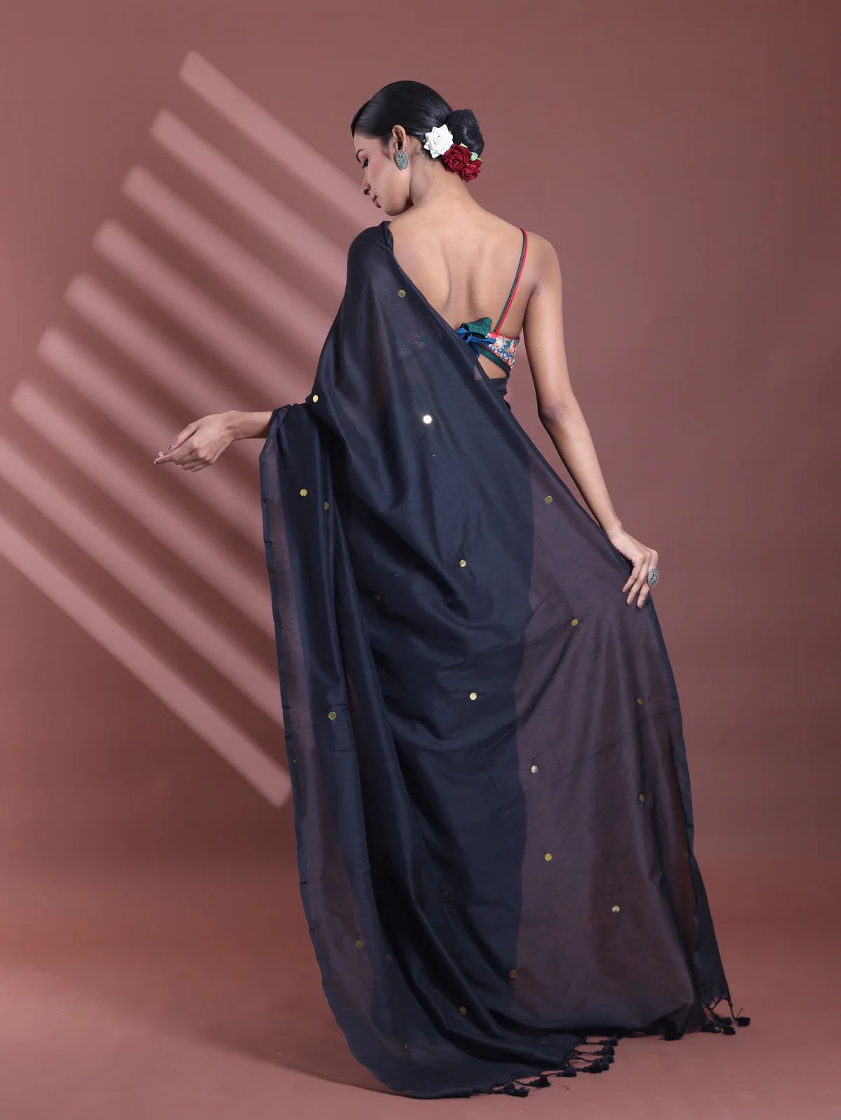 Women Cotton Sequence Saree