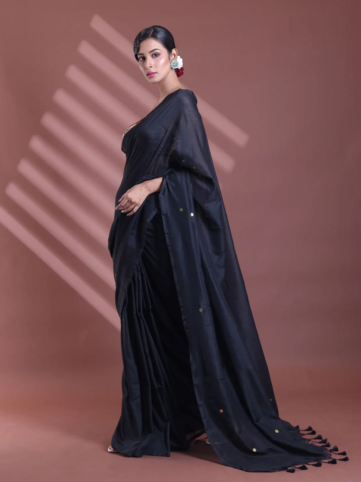 Women Cotton Sequence Saree