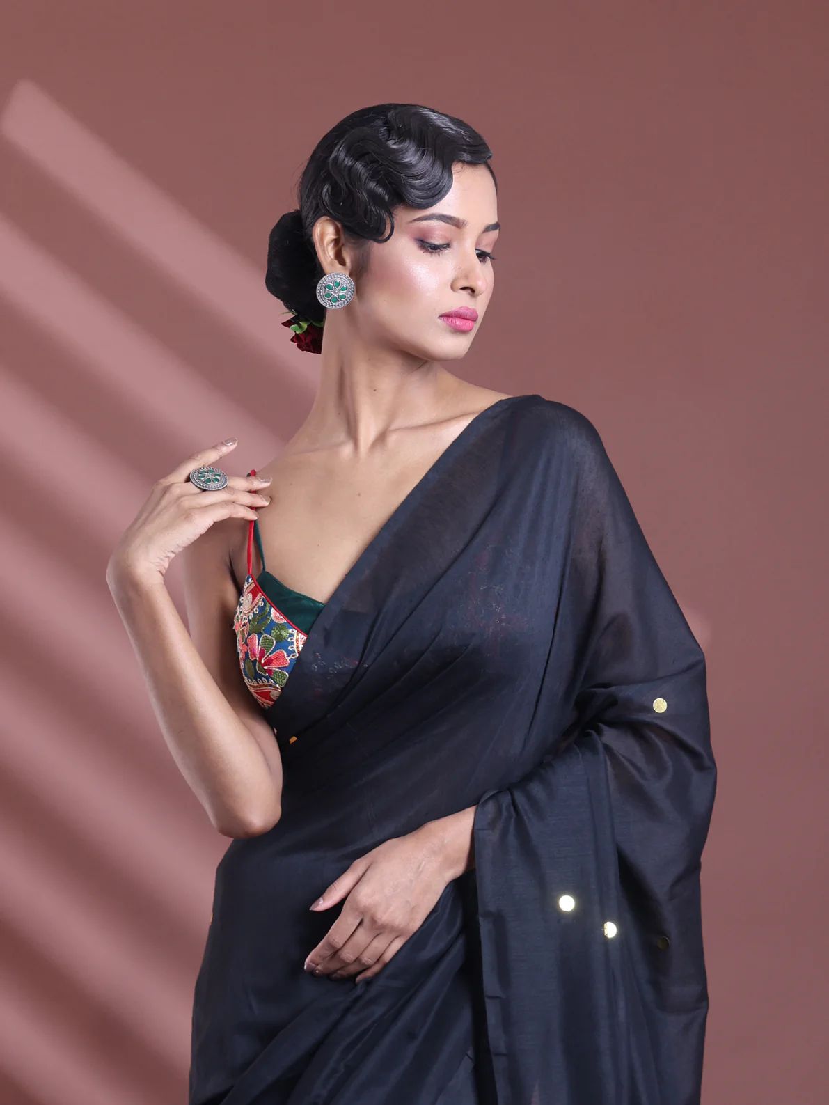 Women Cotton Sequence Saree