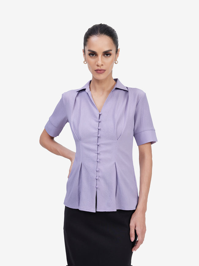 Women Lavender Formal Shirt