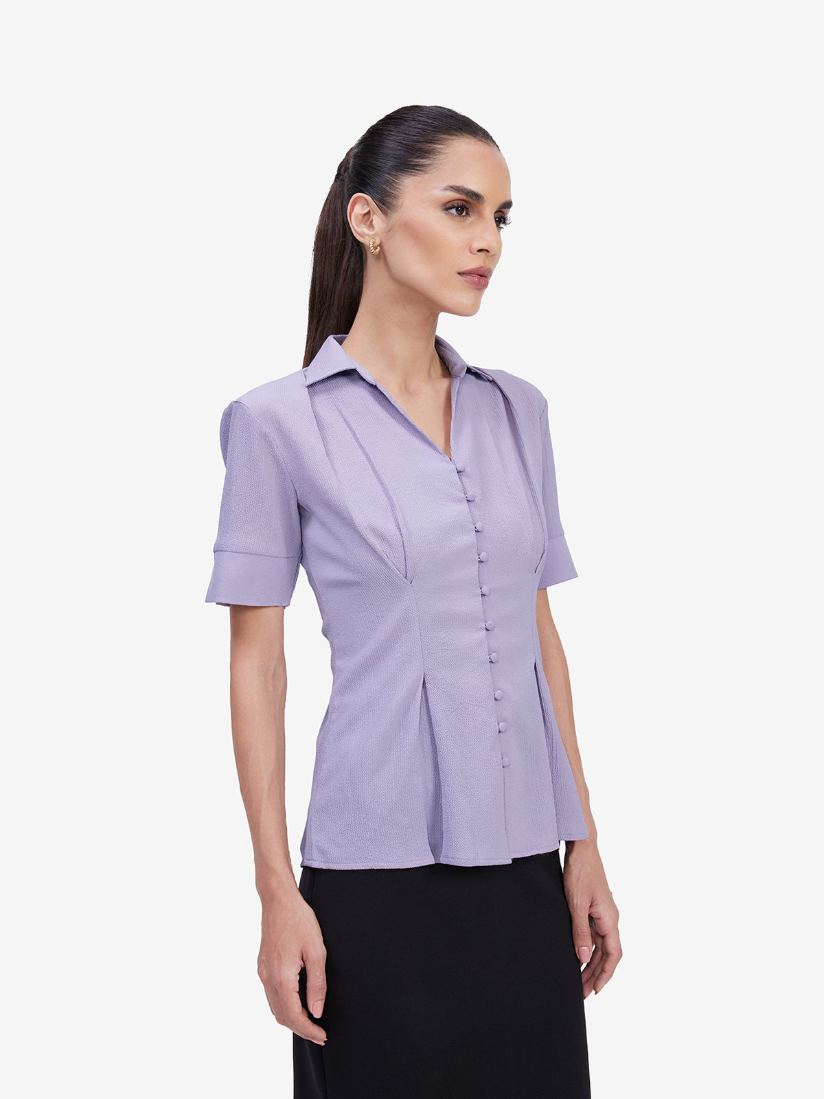 Women Lavender Formal Shirt