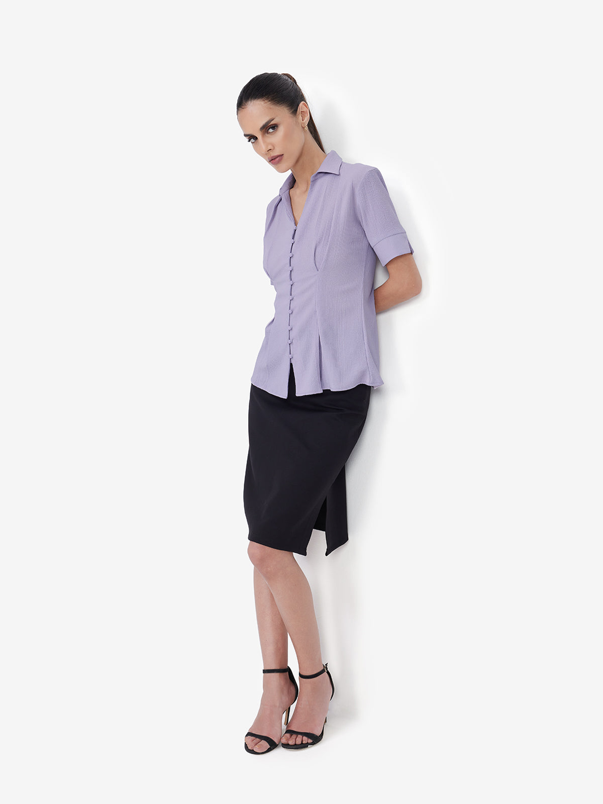 Women Lavender Formal Shirt