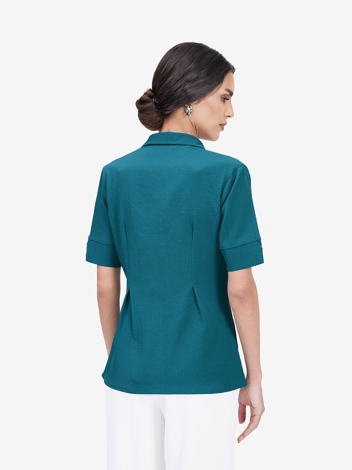 Women Green Formal Shirt