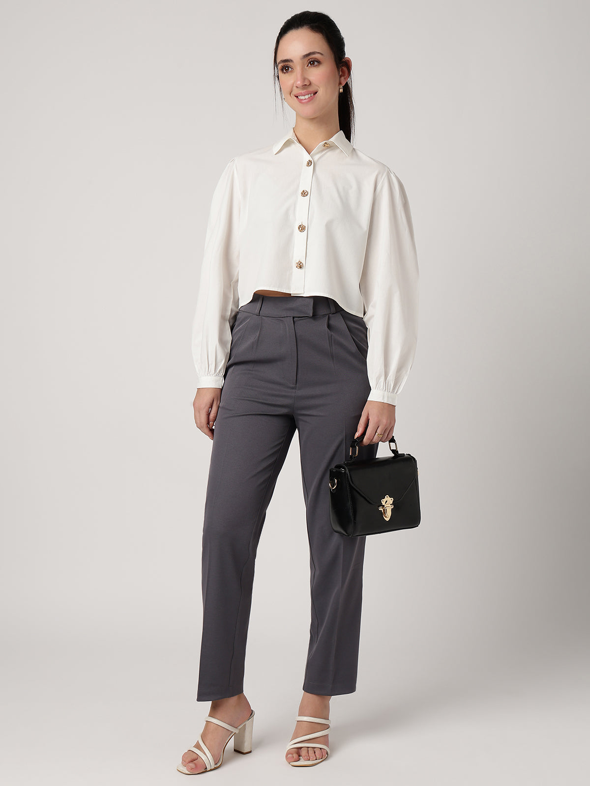 Women White Cotton Shirt