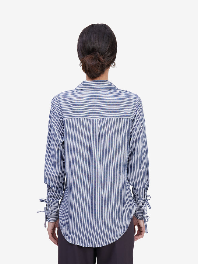 Women Grey Collar Shirt