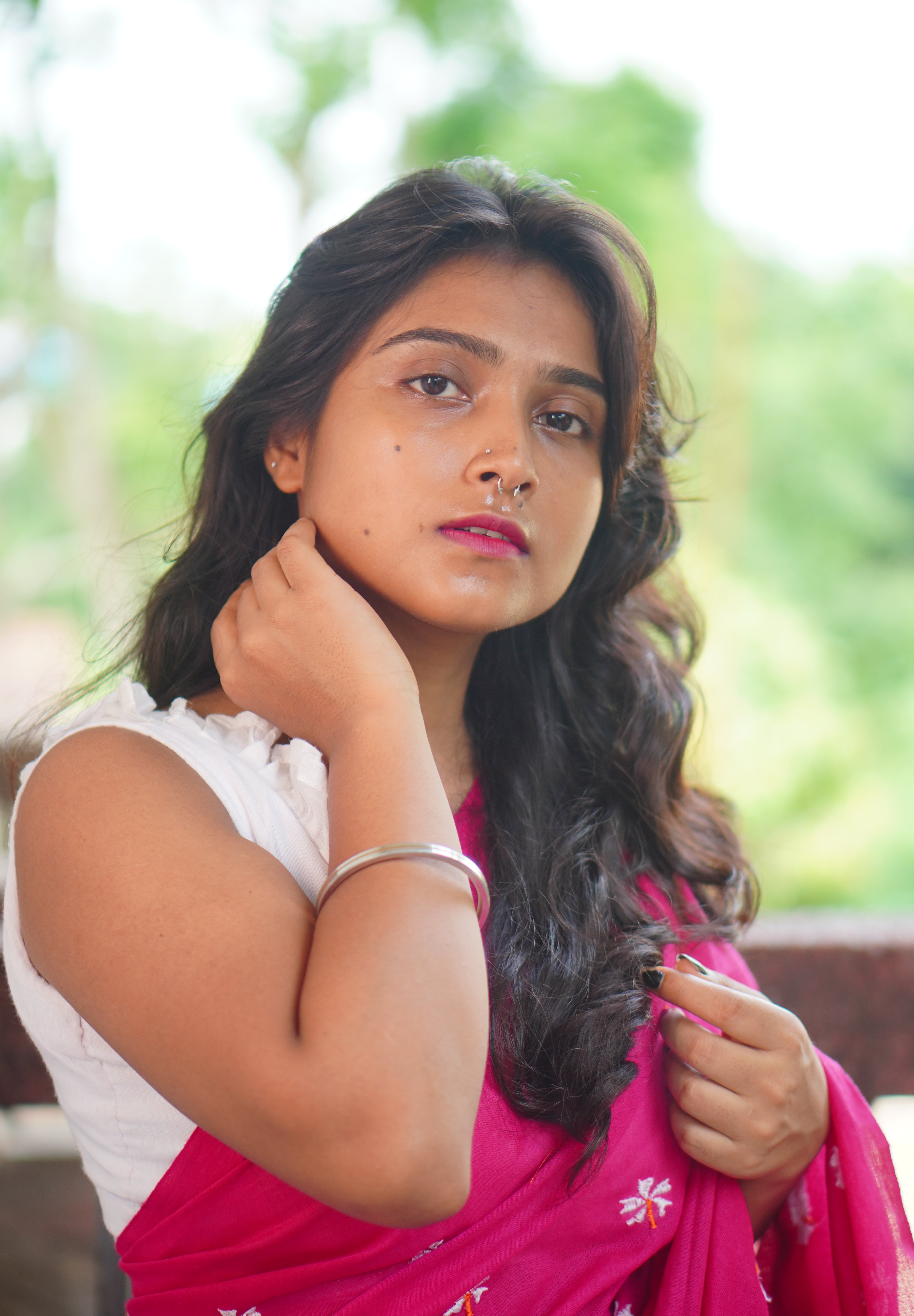 Women Cotton Floral Design Saree