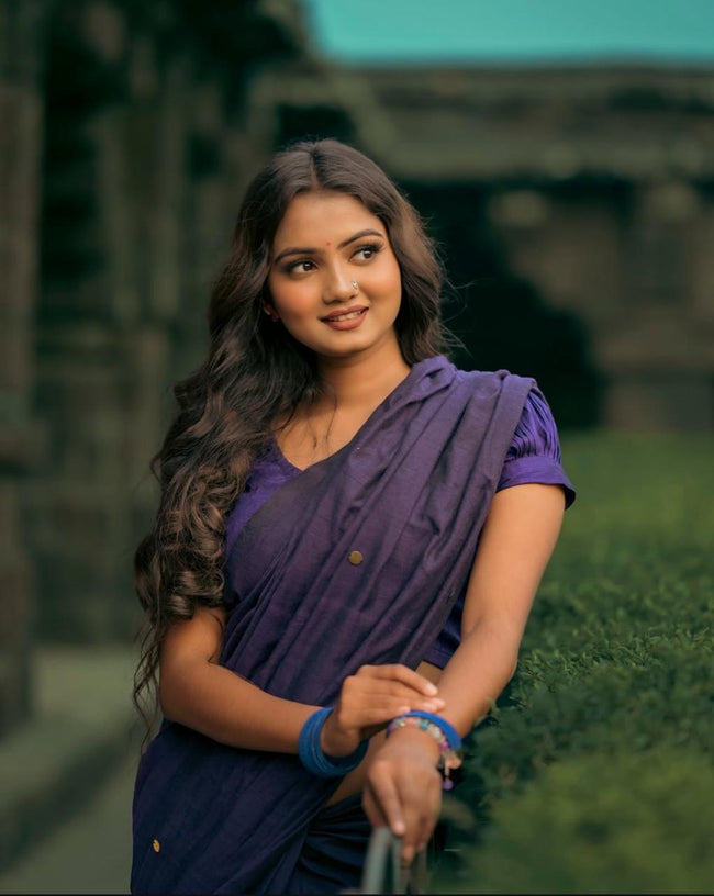 Women Pure Cotton Sequence Saree