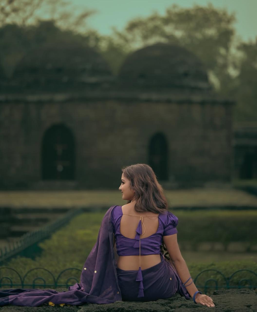 Women Pure Cotton Sequence Saree