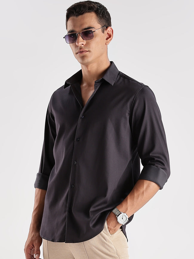Men Grey Casual Shirt