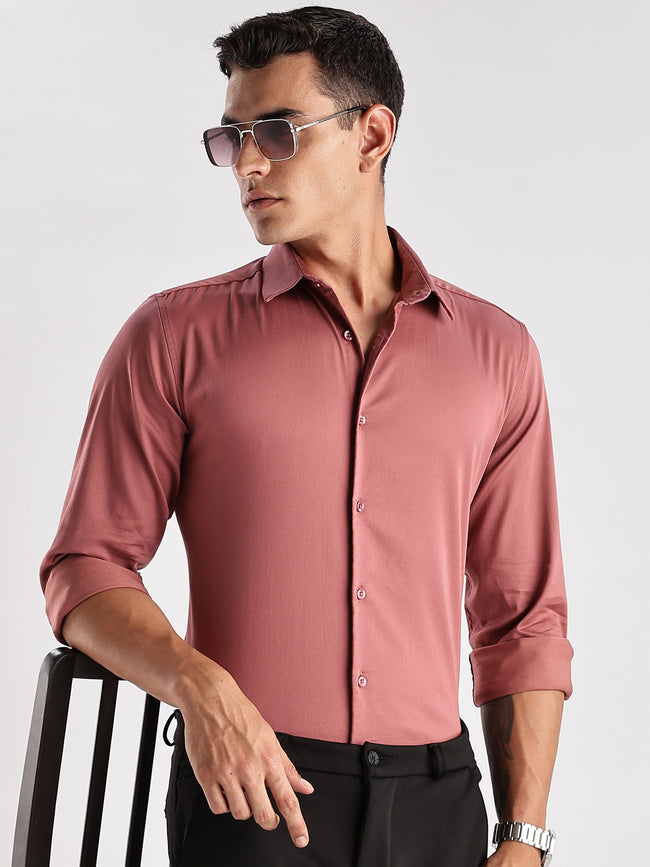 Men Mauve Casual Shirt