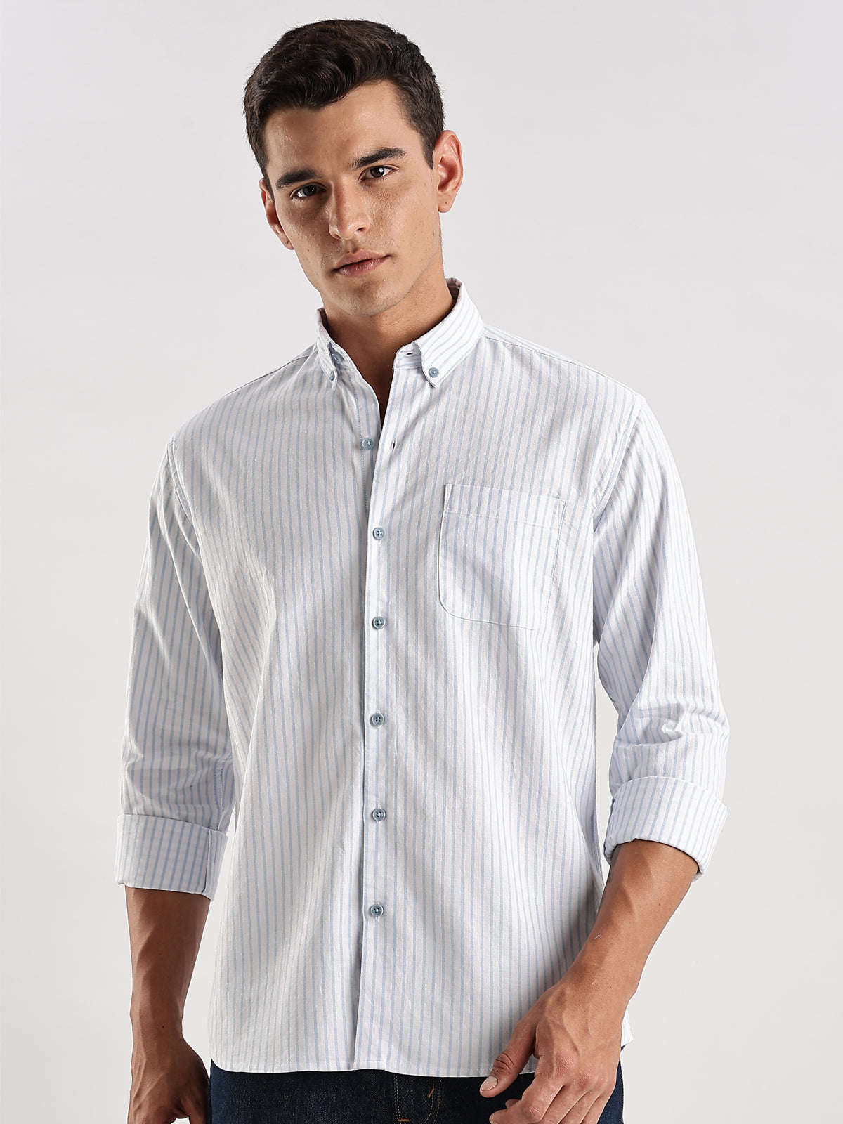 Men White Casual Shirt