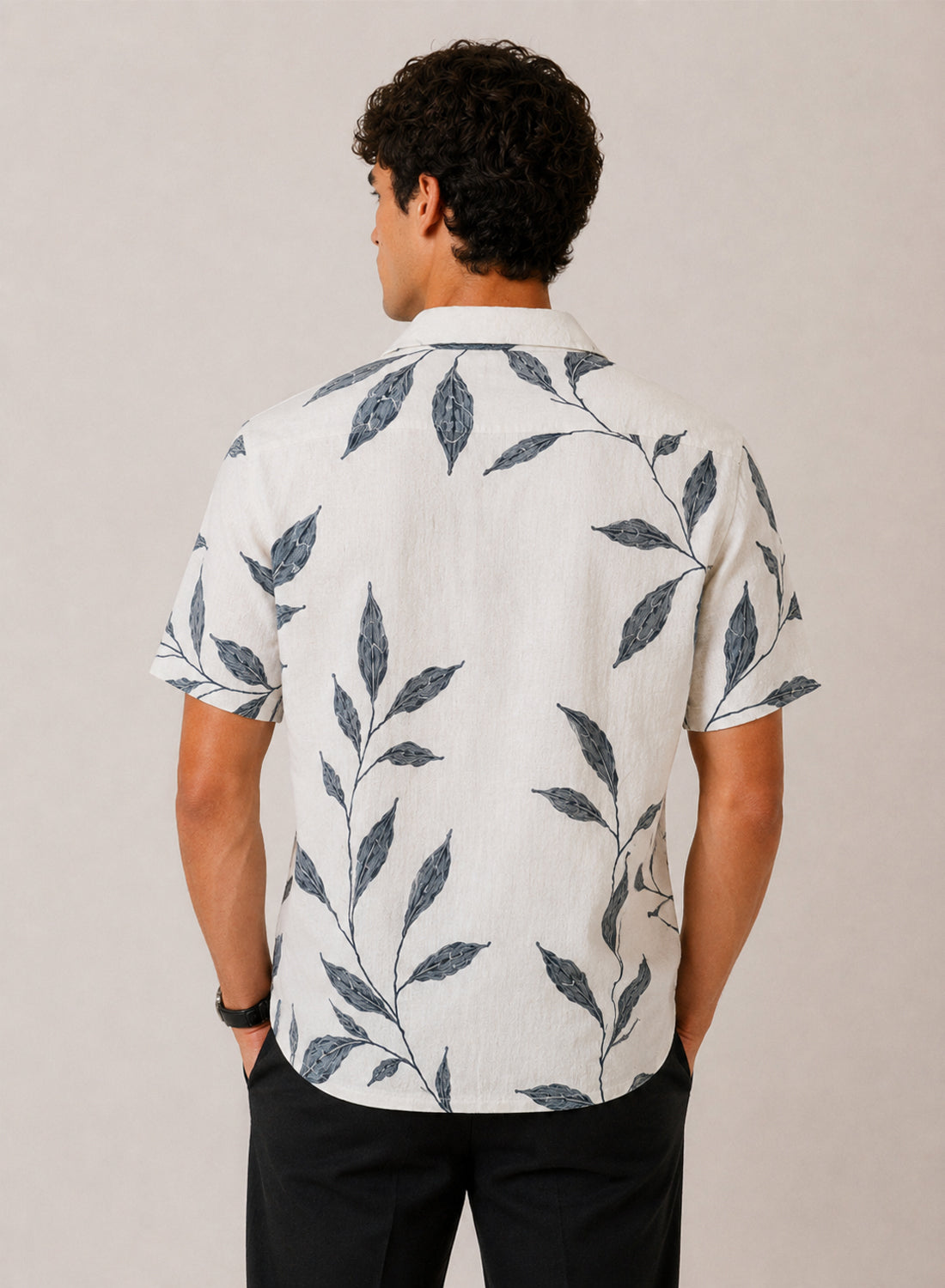 Men Multi Leaf Print Casual Shirt