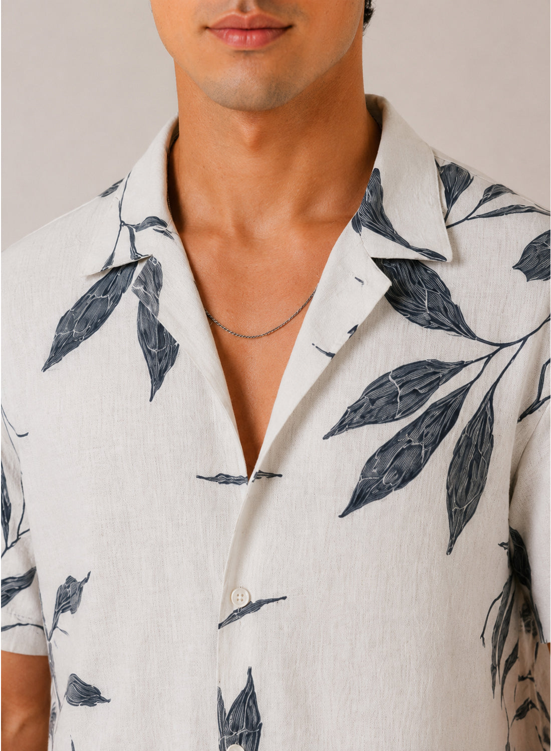 Men Multi Leaf Print Casual Shirt