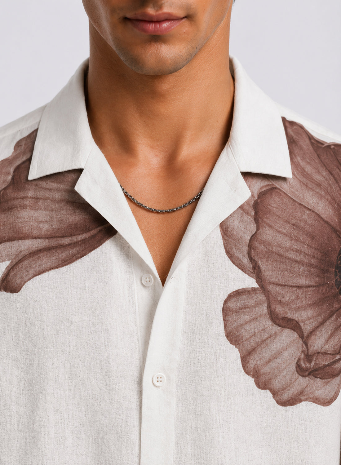 Men Sepia Brown Resort Wear Shirt