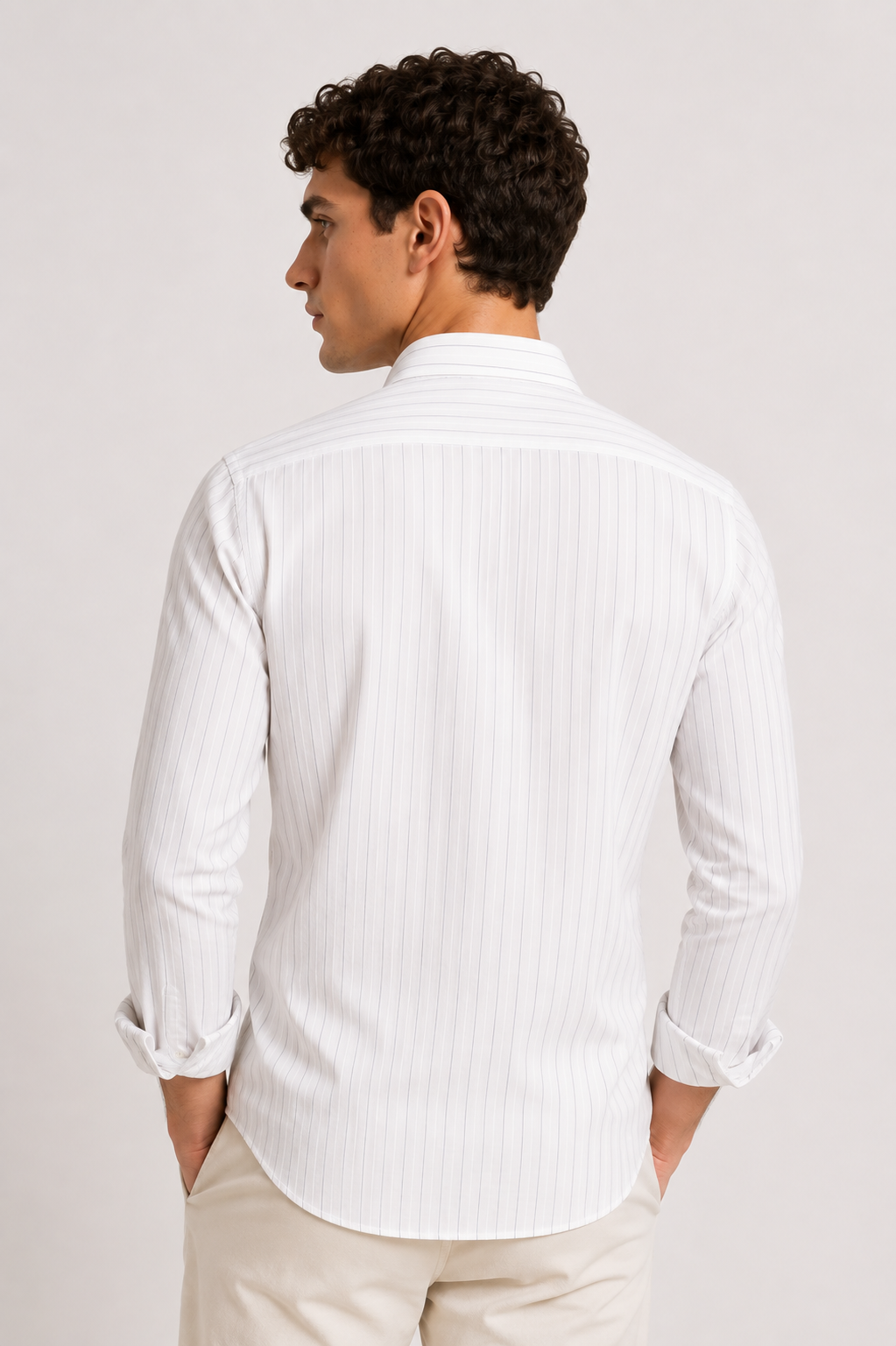 Men White Oxford Cotton Casual Shirt