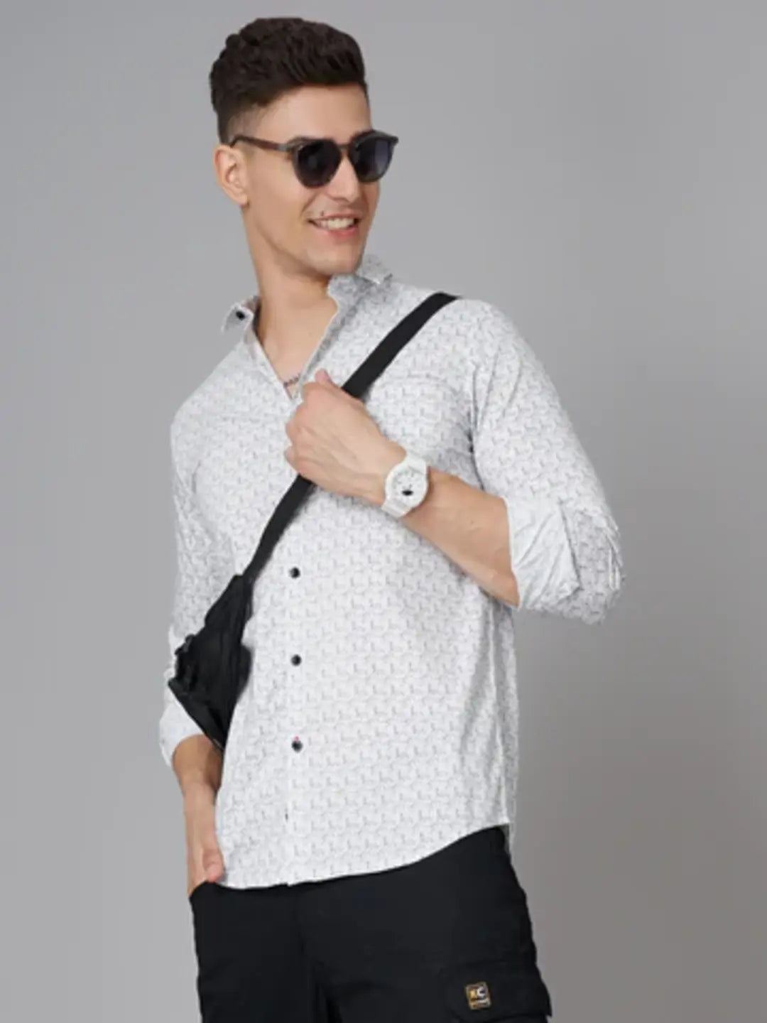 Men Ripple White Shirt