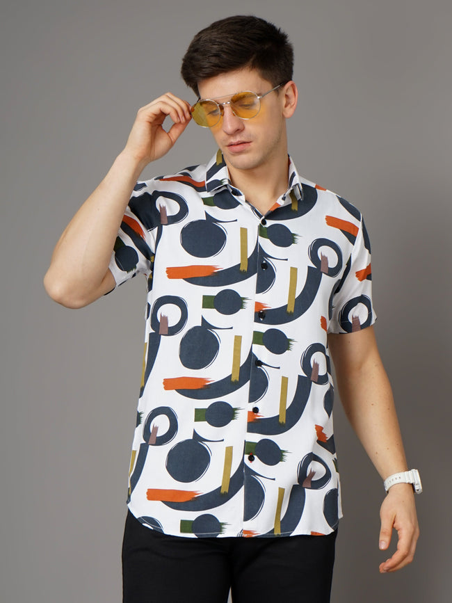 Men Cairo White-Green Shirt