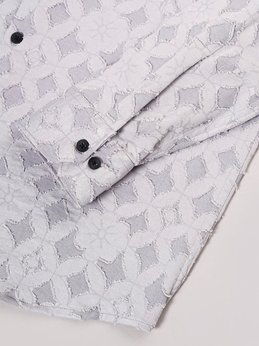 Men Furano Grey Self-Design Shirt