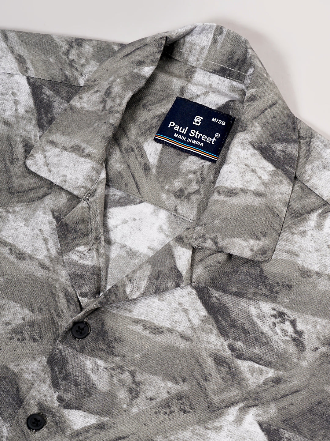 Men Rove Grey Oversized Rayon Shirt