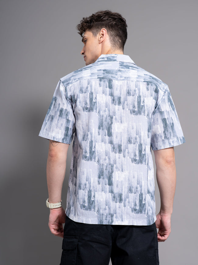 Men Davao Blue Waffle Shirt