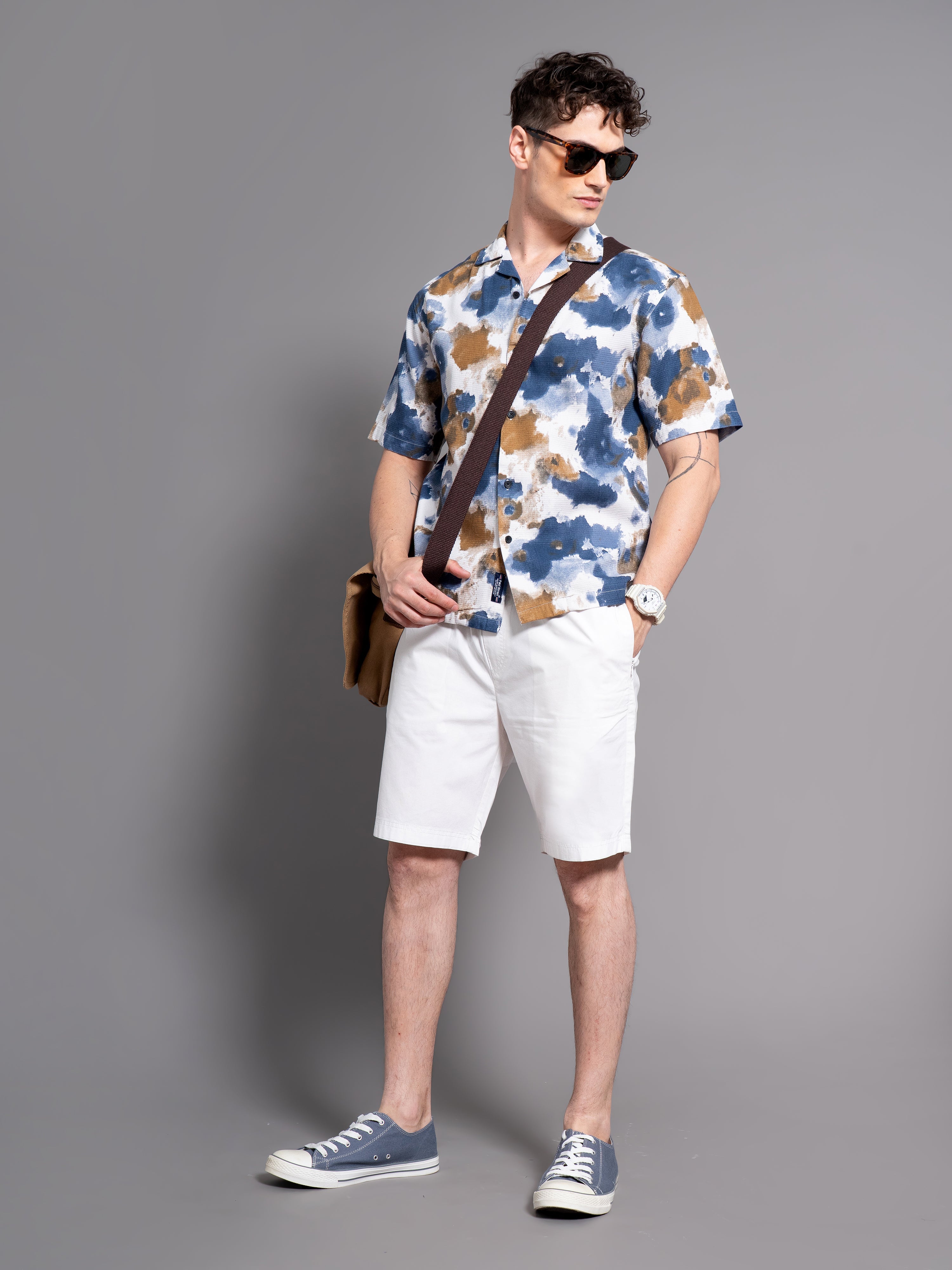 Men Derry Green Waffle shirt