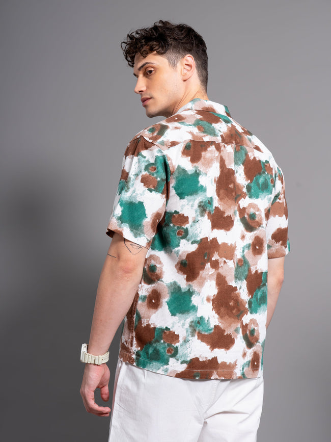 Men Derry Green Waffle shirt