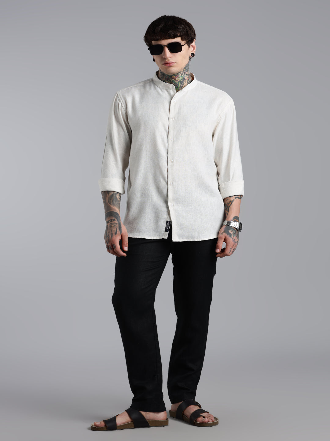 Men Breezy Yellow Linen Shirt